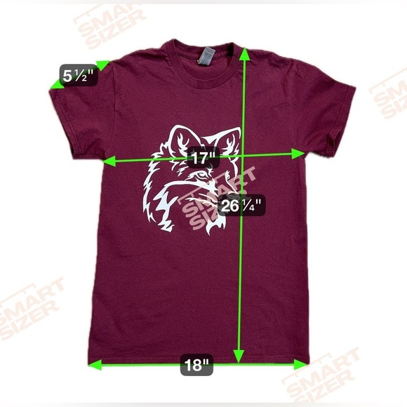 NEW Adult Size Small Maroon Fox-Themed T-Shirt - Picture 4 of 4